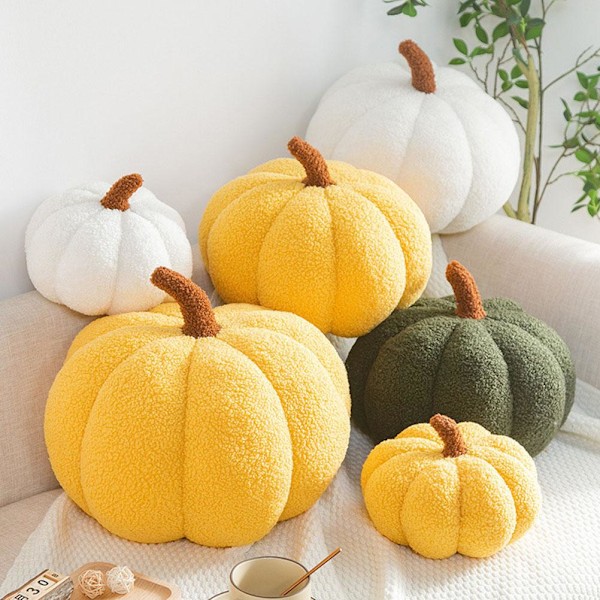Kunstig Plysjgresskar Høst Høsting Fyllt Gresskar Halloween Thanksgiving Dekorasjoner Festforsyninger[C] 3
