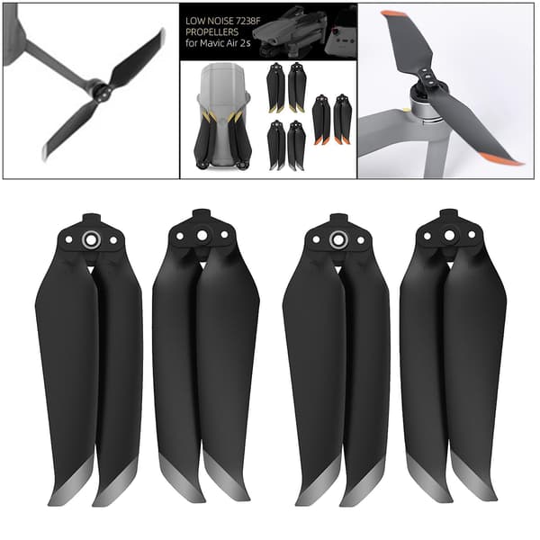 DJI Mavic Air 2S Lågbruspropellrar 2 Par Silver