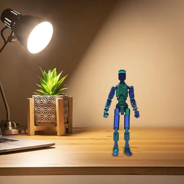 T13 Action Figure, Titan 13 Action Figure 3D Titans Figure, 3D Printed Action Figure Nova 13 Action Figure, Multi-Articular Action Figures Blue green