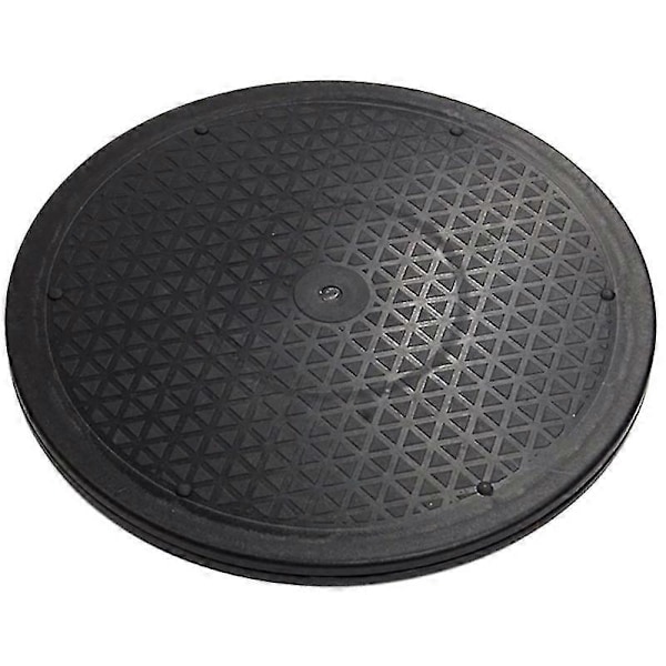 12 Tums Stort Rotationsställ i Stål med Kullager för Monitor TV Snurrplatta Lazy Susan B black