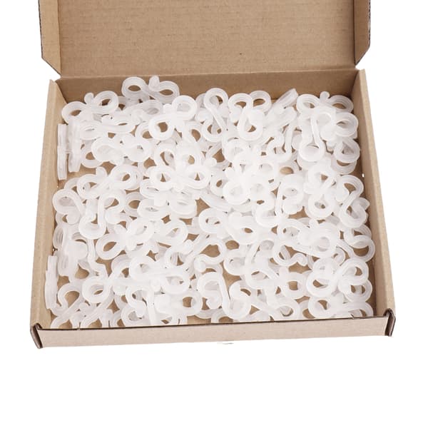 Utomhushängkrokar Mini S-klämmor Vit 100-pack[C]