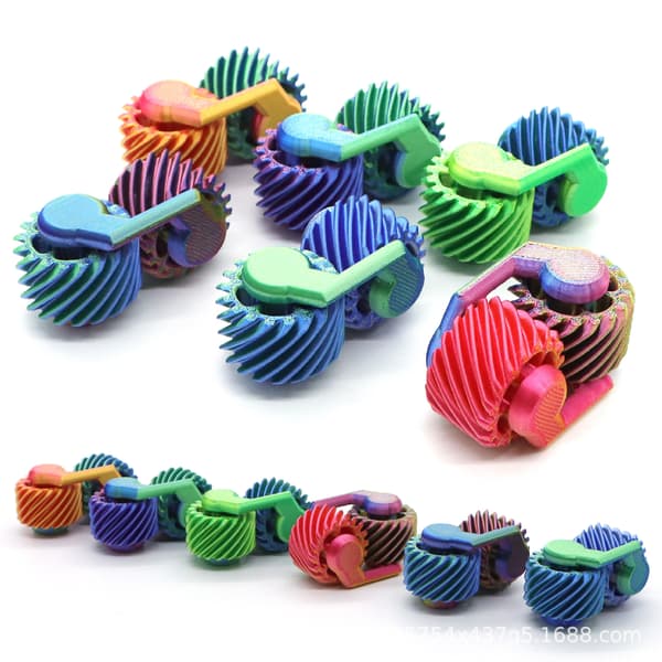 3D-printad Fidget Gear Mini Spinner – Stressreducerande Leksak A