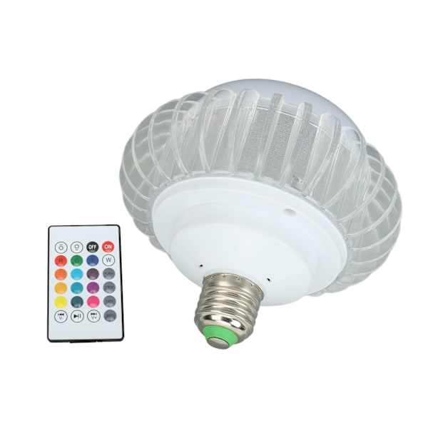 Smart LED Pære Trådløs Bluetooth Pære Højttaler E26 E27 RGB Farveskiftende Pære Med 24 Tasters Fjernbetjening[C]