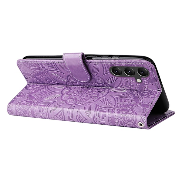 Fodral med stativ, plånbok, stötskyddande PU-läder för Samsung Galaxy A15 5G Purple Style C Samsung Galaxy A15 5G