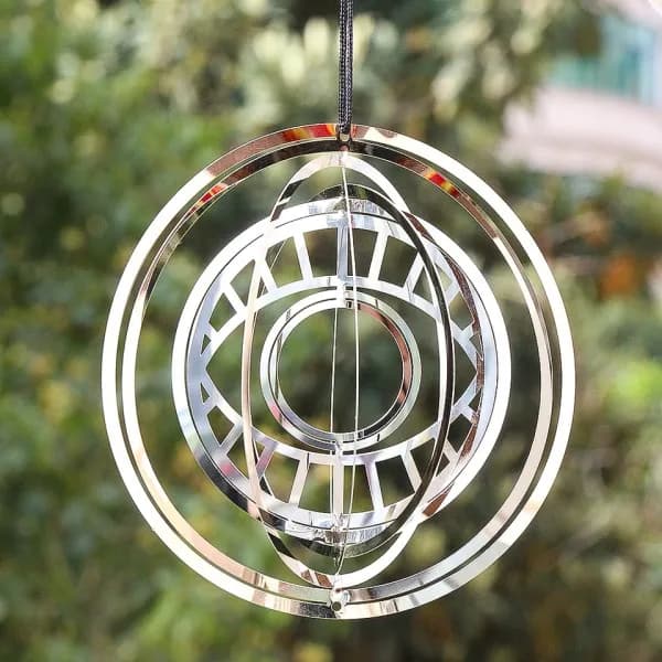 Tyrkisk Devil Eye Vindspinner Fanger Sublimering 3D Speilrefleksjon Roterende Vindklokke