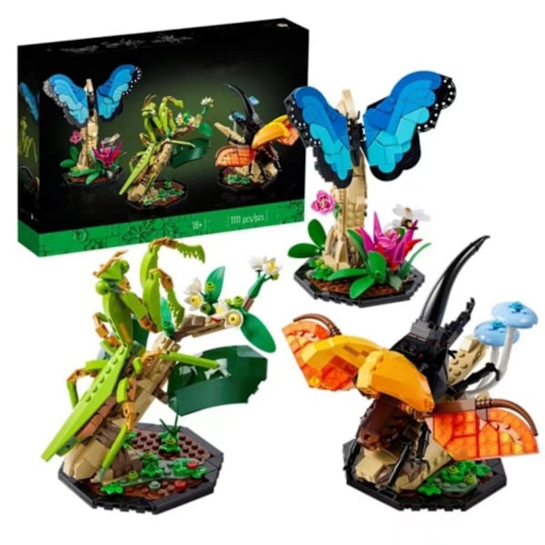 Färgglada Fjärilar Skalbaggar Mantis Pussel Leksak Intressant Pussel Tegelstenar Set Barnfest Favorit Leksak