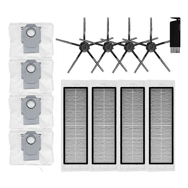 Sidoborste Filter Dammpåse Ersättningskit för Q5+ Robotdammsugare (C)