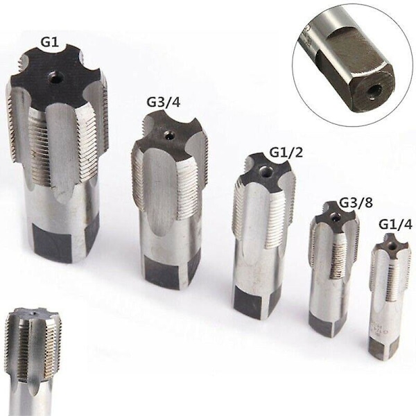 G1/8 1/4 3/8 1/2 3/4 tomme Gevindbor G Rørgevind Tap 1 stk. (C)