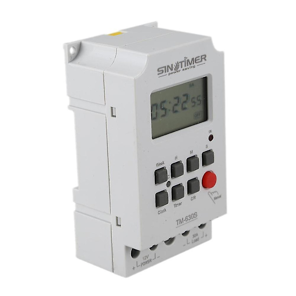 Sinotimer Tm630s-4 12v Sekundkontrolltimerbrytare Stor Skärm Digital Display Spänningsskydd