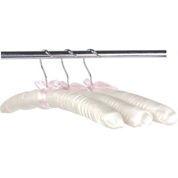 Vadderade Färgade Hängare I Satin, Mycket Resistenta, 38 Cm, 10 Stycken
