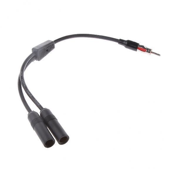 3x1 Hann til 2 Hunn Y Bil Stereo Antenne Adapter Plugg for Ettermarkedsradio (C)
