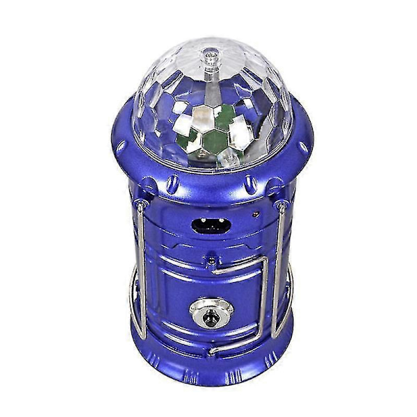 Solcellsdriven LED-lykta Laddningsbar Utomhus Camping Ficklampa Fackla Scen Discolampa