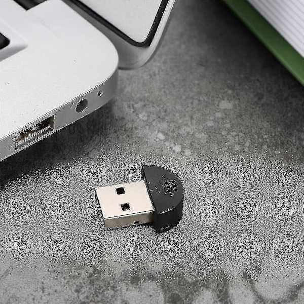 USB 2.0 Mini Mikrofon Mic Ljudadapter Drivrutin Fri För Laptop Dator PC - Skype / MSN / VoIP / Röstigenkänningsprogramvara