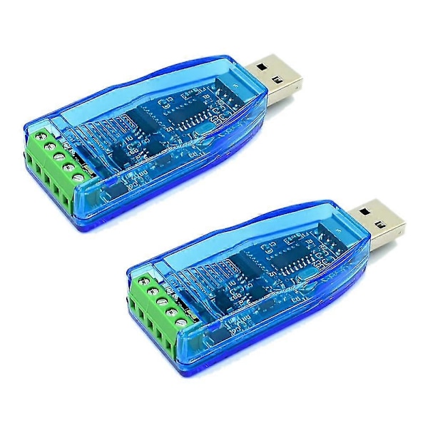 2 st USB till RS485 Konverter Isolerad Modul Uppgradering Industriell Tvs Esd Skydd Ch340e Standard Rs-485 Kontaktkort blue