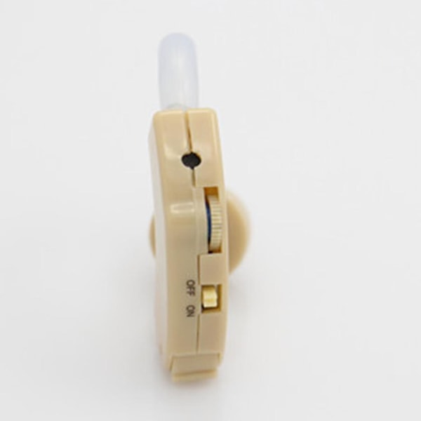 Venstre / Højre Høreapparat Mini Bag Øret Mini Stemmeforstærker Beige (C)