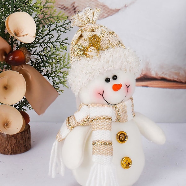 Julgranspynt Söta Festliga Tyg Snögubbe Tomte Jul Dekorativ Docka För Hemmet Q