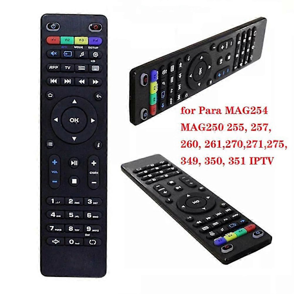 Mag254 TV-box fjärrkontroll för 250 255 260 261 270 271 275 349 350 351 Set Top Box fjärrkontroll Black