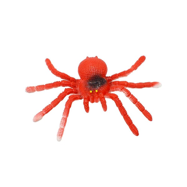 15cm 6\" Falsk Edderkoppformet Gummileketøy for Barn Halloween Gave[C] Red