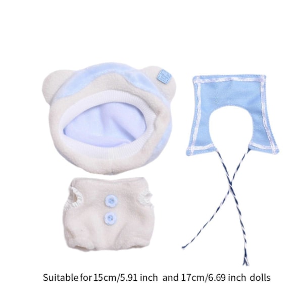 Mini 6 tuuman nuken vaatteet DIY-nuken vaatteet 5–7 8–10-vuotiaille lapsille Riipusnukke (C)