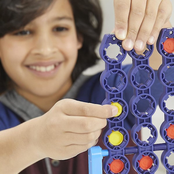 Connect 4 Spin Spelset Traditionellt Familjespel Strategispel Leksaker För Barn