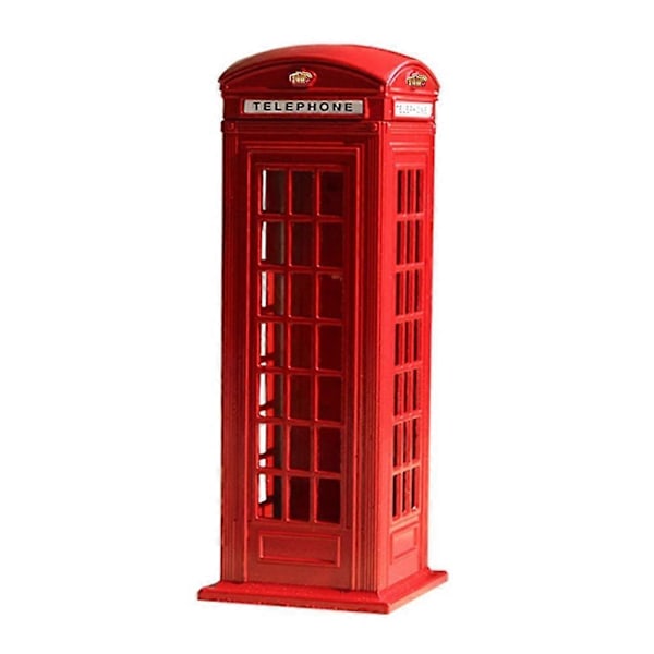 15cm Dekorativ London Telefonboks Spargris Mailboks Ornament Metall Håndverk Dekorasjon