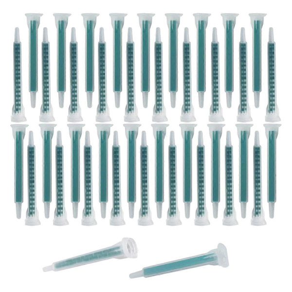 40-pack Epoxiblandningsmunstycke Elektrostatiskt Blandningsmunstycke Patrontipp 50Ml/1.7Oz (1:1/1:2 Förhållande) 1