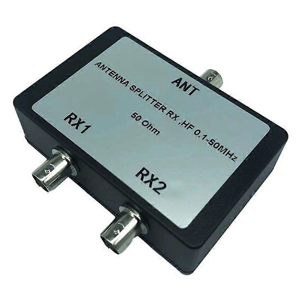 Portabel Antennfördelare RX HF 0.1-50 MHz 50 Ohm BNC-kontakter Koaxialsignal för TV-satellit