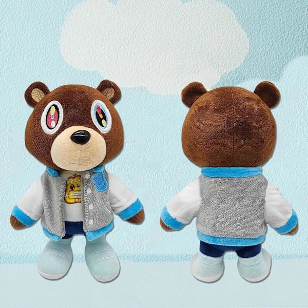 Kanye Bear Plyschleksak, Söta Kanye Bear Plysch, 27 cm Plyschbjörn, Examenbjörn Kanye, Kanye Fylld Björnunge för Barnpresent Pojkar Flickor Examen, 4 Stilar (A)