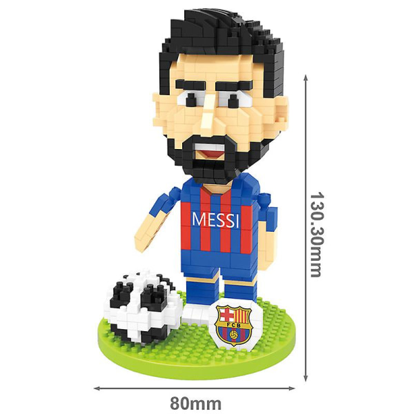 Betterlifefg-Lionel Messi fotbolls-VM i fotboll Monterade leksaker Pojkar Presenter Vuxen byggstenleksaker