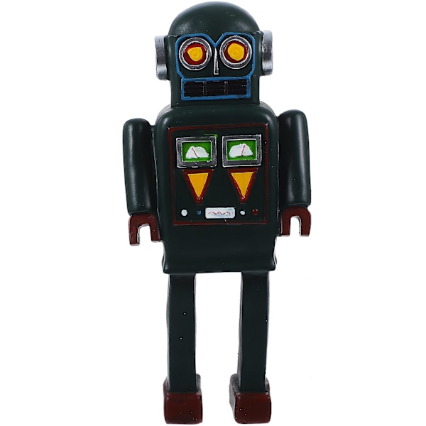 Retro Robotfigur i Resin, Dekorativ Robotmodell, Nyhet Robotmodellering Ornament