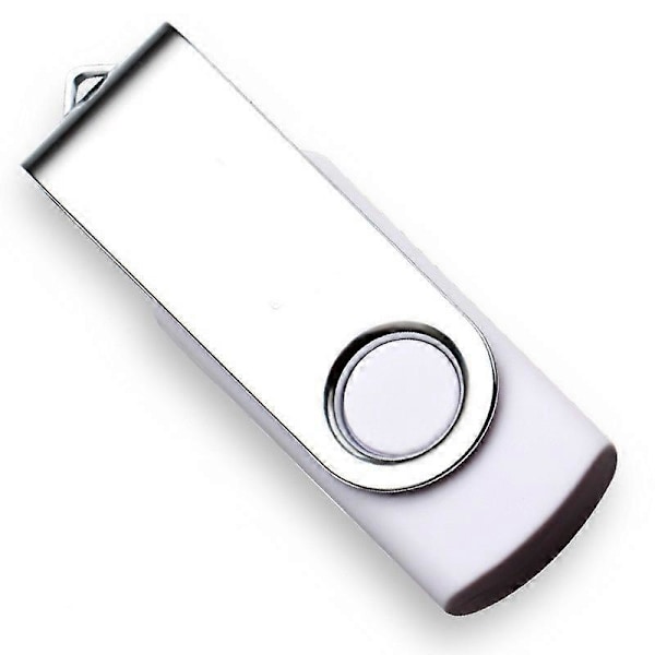 USB-minne 4GB USB-stickar 2.0 Metall 4 GB Minnestick Bärbar Svängbar Multipack Tumdrivare White