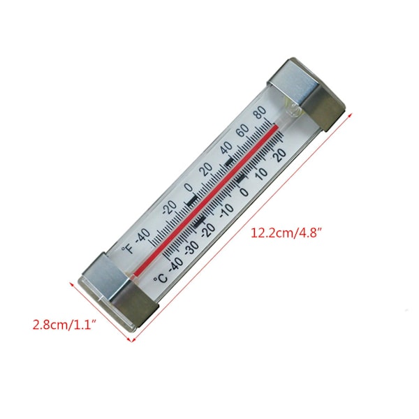 Industrielt kjøleskap/fryser-termometer, sikre temperaturindikatorer måleområder -40-27/-40-80 F[C]