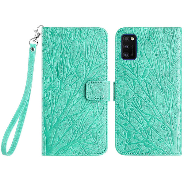 Plånboksfodral för Samsung Galaxy A41 (Global Version) - Skyddande Telefonfodral med Stativ Green