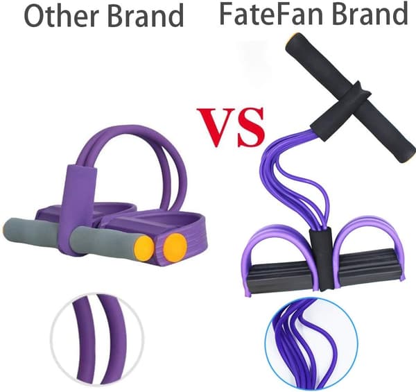 Motståndsband Träningsutrustning 6-ringars Elastisk Yogamatta Latex[C] Dark purple