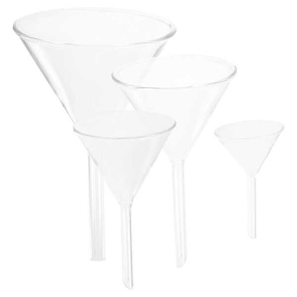 4 st Laboratorieglas trattar, klara, för experiment (40, 60, 75, 90 mm)