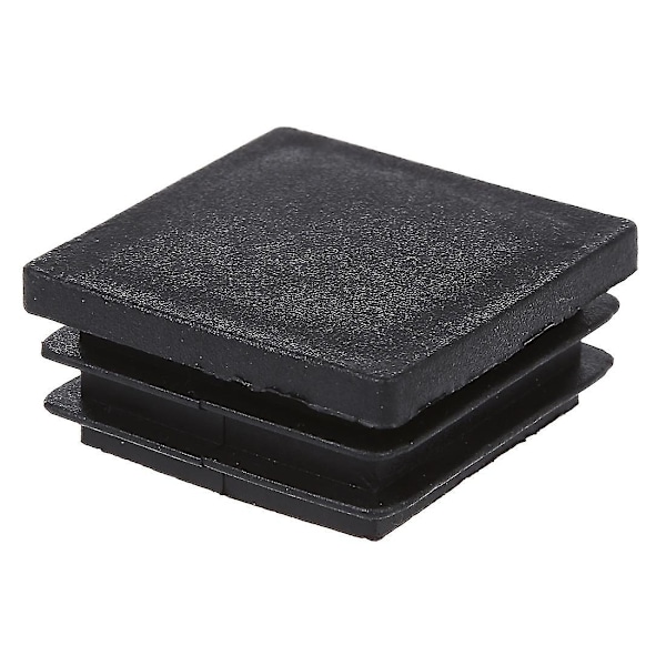 40mm x 40mm Plastkvadratrör Insatser Ändtäppning Svart 10 st