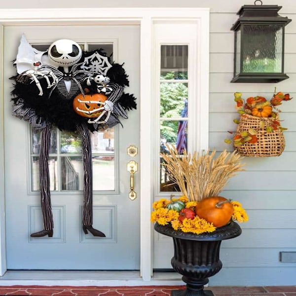 Halloween Door Wreath Nightmare Christmas Party Decoration