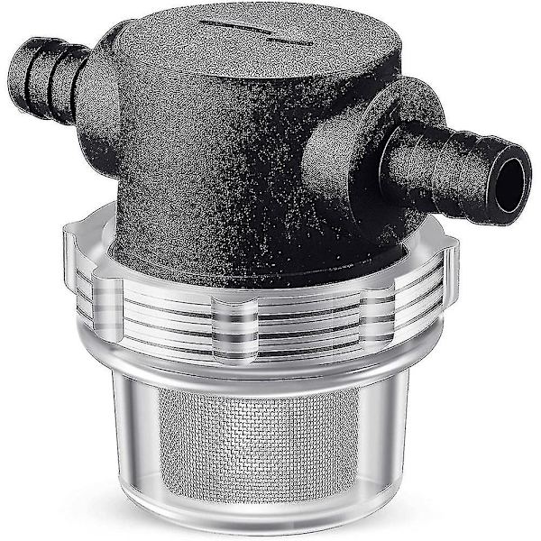 Vattenpumpssil, 3/8 tum slangnippel Inline-sil Vridbar rörsprutafilter för vattenpump 12V DC 80psi Husbil