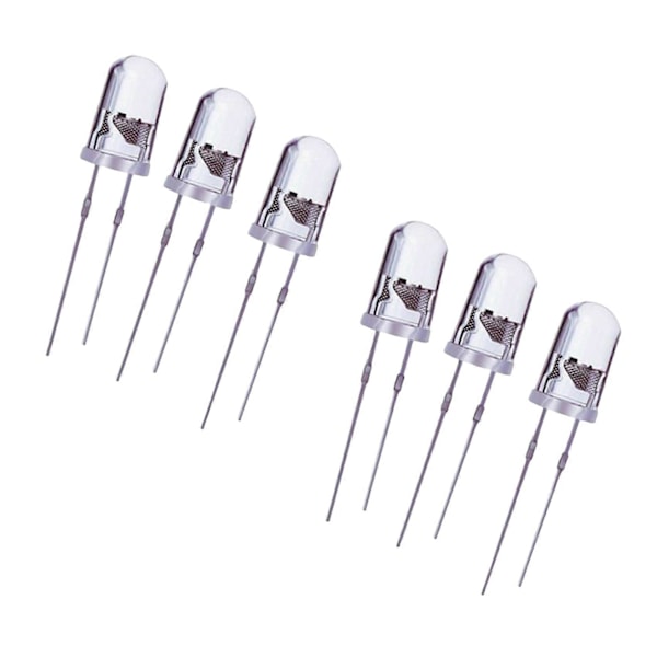 200x 5mm pyöreä violetti UV LED-diodi erittäin kirkas kirkas LED-valo violetti väri (FCC)