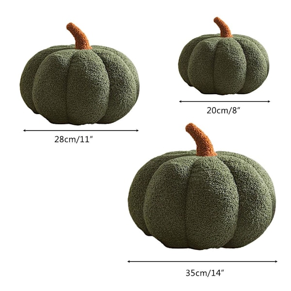 Kunstig Plysjgresskar Høst Høsting Fyllt Gresskar Halloween Thanksgiving Dekorasjoner Festforsyninger[C] 1