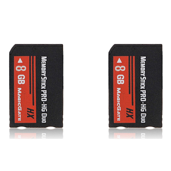 2x 8GB Minneskort MS Pro Duo HX Flashkort för PSP Cybershot Kamera