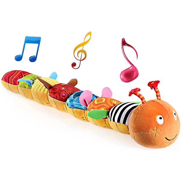 Baby Toys Musical Caterpillar, Infant Toys Crinkle Rattle Soft With Ring Bell Toddler Plush Toy For Preschool,newborn,boys,girls,3 6 12+months