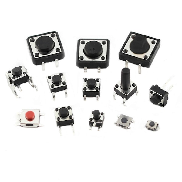 Touch Switch/ Micro Switch / Trykknapper Taktil Trykknap Switch 125 stk. (C)
