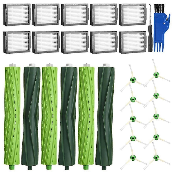 Sidoborste, Huvudborste, HEPA-filter för I7 I7+ I3 I3+ I4 I4+ J7 J7+ I8 I8+ E5 E6 Robotdammsugare - Ersättningstillbehör