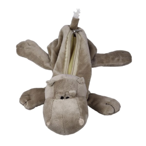 Plushdjurs Pennfodral Kosmetisk Väska Skolmaterial Pennväska Nyhet Pennfodral Fylld Djurväska För Kontor Barn Hippopotamus Length 27cm