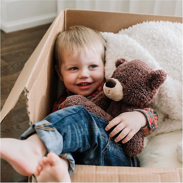 Teddybjørn, senior plysdyr fra 1 år og opefter, chokoladebrun, blød og behagelig, er den bedste gave til børn