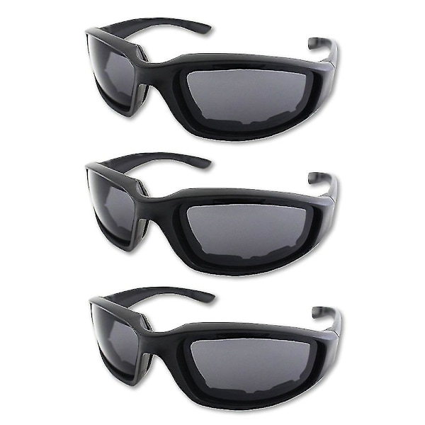 3-pack Cykelglasögon för utomhus Vindtäta skyddsglasögon Öken Dammskyddande glasögon Cykelglasögon Sportglasögon med inbyggd skumögonglas