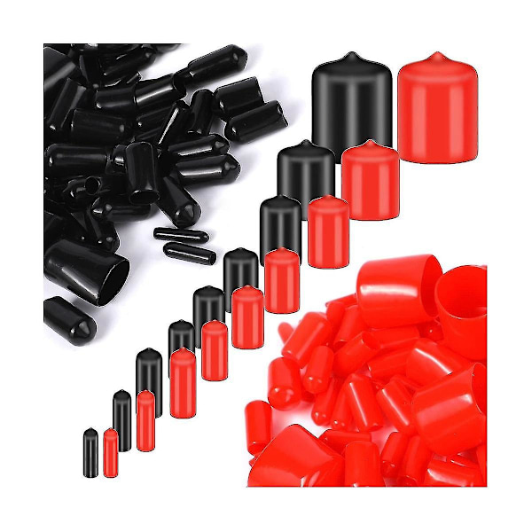 200 Pieces Rubber End Caps Flexible Screw Cap Thread Bolt Protector Caps Covers Plastic Screw Caps