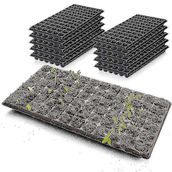 10-pack Fröstartset, 72-cells Såddbrickor Trädgårdsgroning Odlingsplattor Växtstartset