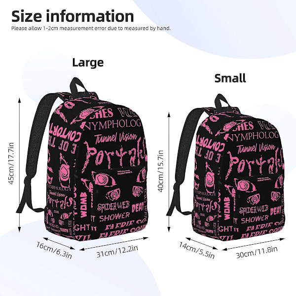 Melanie Martinez Portals Ryggsäck för Förskola Kindergarten Skola Student The Voice Ryggsäck Pojke Flicka Barn Ryggsäck Vandring NgC601[C] M 31cmx45cm